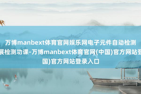 万博manbext体育官网娱乐网电子元件自动检测线正开展检测功课-万博manbext体育官网(中国)官方网站登录入口