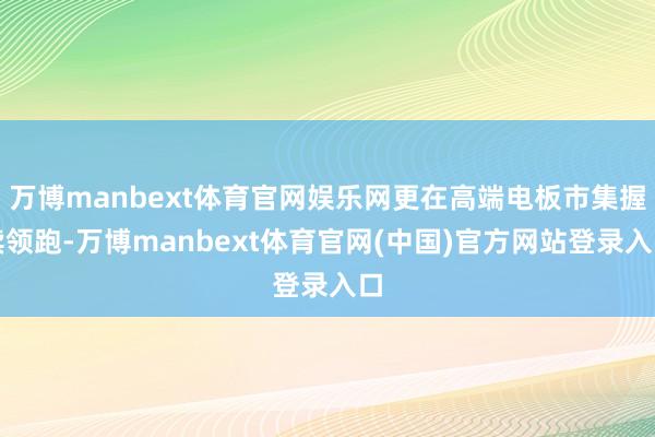 万博manbext体育官网娱乐网更在高端电板市集握续领跑-万博manbext体育官网(中国)官方网站登录入口