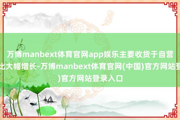 万博manbext体育官网app娱乐主要收货于自营业务同比大幅增长-万博manbext体育官网(中国)官方网站登录入口