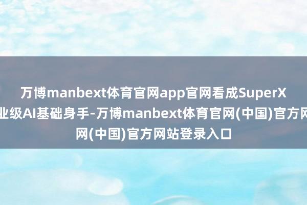 万博manbext体育官网app官网看成SuperX首个维持企业级AI基础身手-万博manbext体育官网(中国)官方网站登录入口