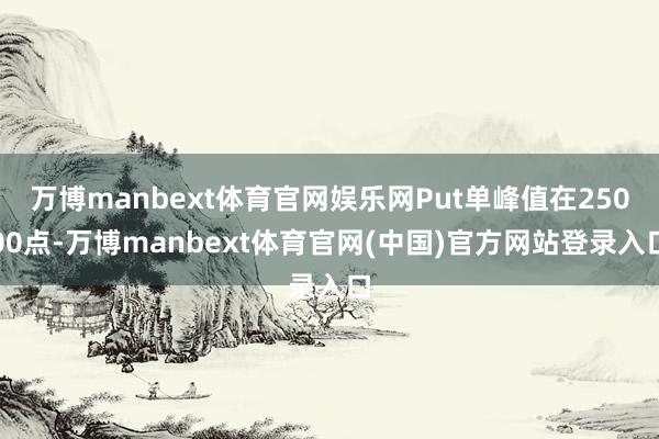 万博manbext体育官网娱乐网Put单峰值在25000点-万博manbext体育官网(中国)官方网站登录入口